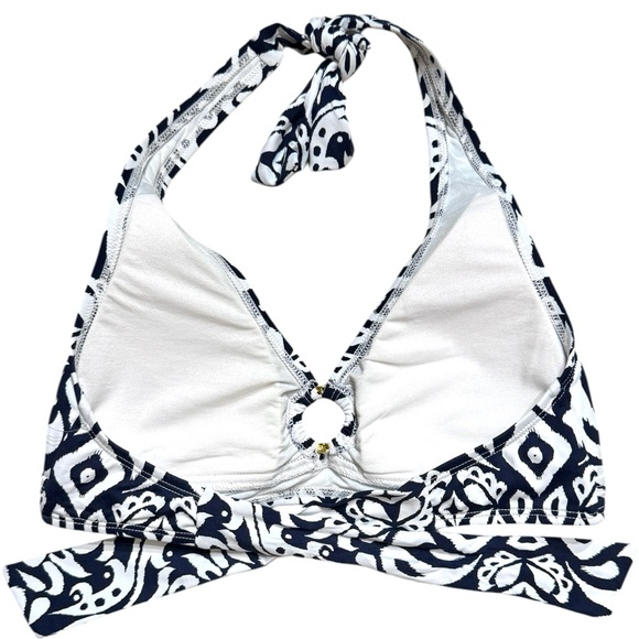 NWOT Tommy Bahama Ikat Diamonds Ring Front Halter Top - Picture 5 of 12